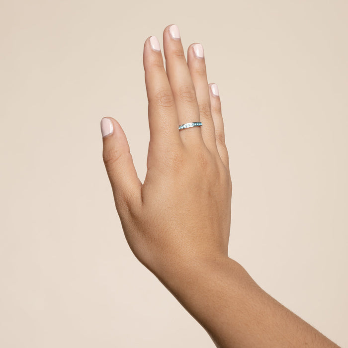 Tessa Aqua Crystal Eternity Band