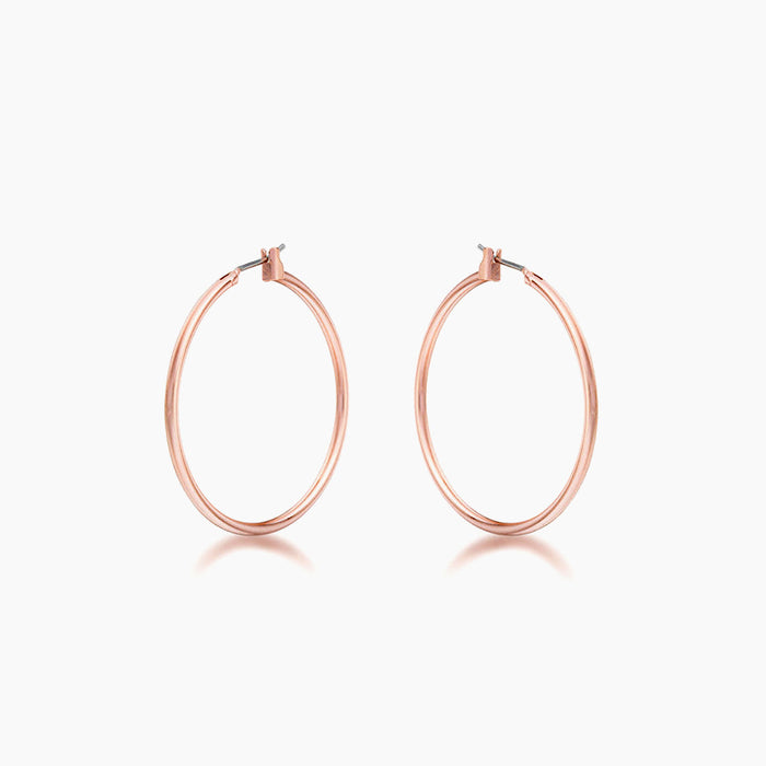 Elegant Rose Gold Hoop Earrings