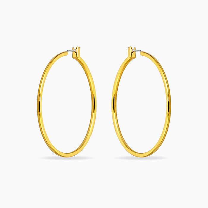 Yasmin 14k Gold Large Hoop Earrings