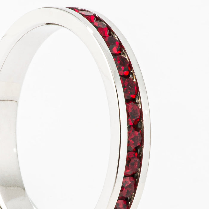 Tessa Garnet Crystal Eternity Band