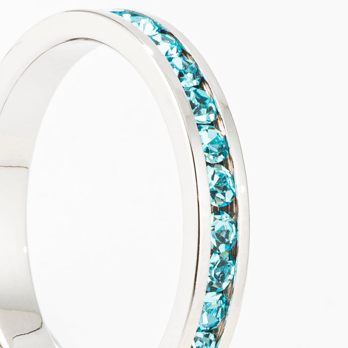Tessa Aqua Crystal Eternity Band