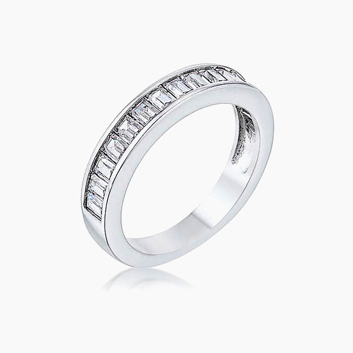 Baguette CZ  Wedding Band